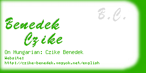 benedek czike business card